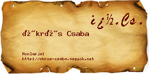 Ökrös Csaba névjegykártya